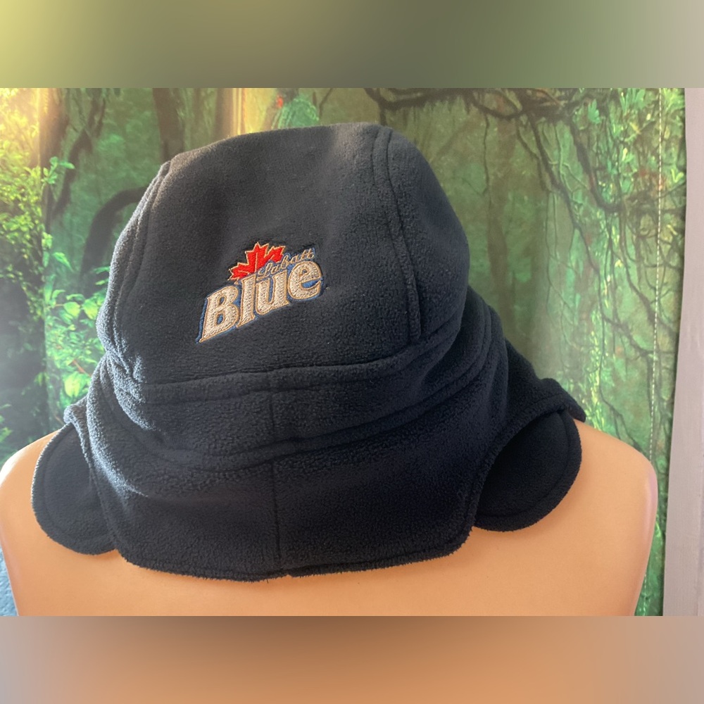 LABATT BLUE faux goalie hockey helmet hat NHL Ontario ski cap Canada winter cap